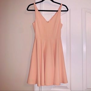 Lulu’s Darling Delight Blush Skater Dress